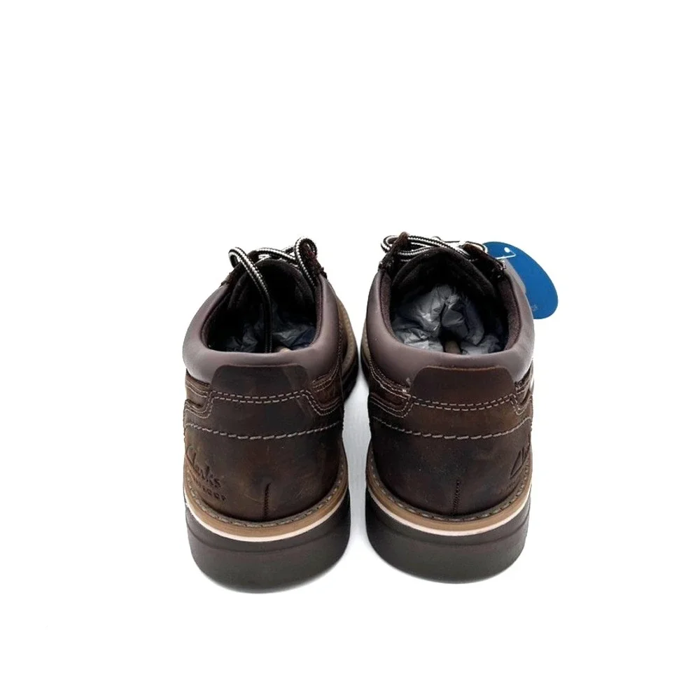 CLARKS Morris Low AP Shoes Men's US 7.5M Brown Beeswax Leather Casual (No Box)‎